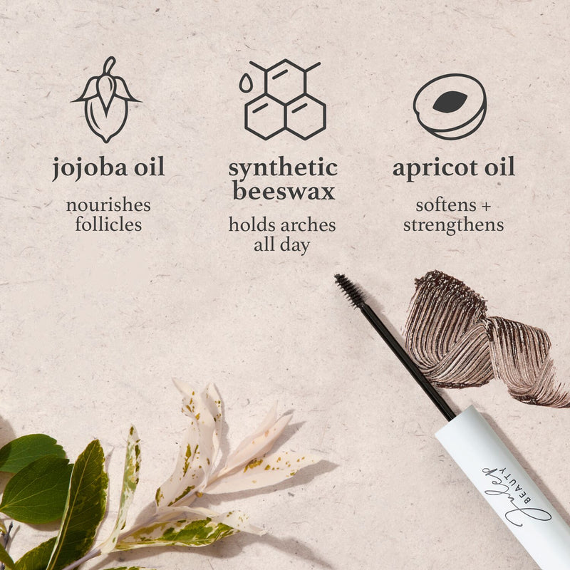 Julep Brow 101 Waterproof Pencil and Tinted Gel  contains Jojoba Oil, Synthetic Beeswax, Apricot Oil