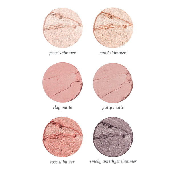 Julep Bestseller - Eyeshadow 101 Crème to Powder Waterproof Eyeshadow Stick 6-Piece Set includes Pearl Shimmer, Sand Shimmer, Clay Matte, Putty Matte, Rose Shimmer, Smoky Amethyst Shimmer