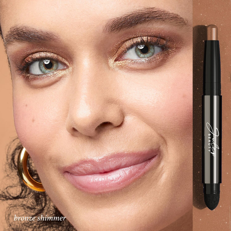 Julep Eyeshadow 101 Crème-to-Powder Eyeshadow Stick in Bronze Shimmer on model