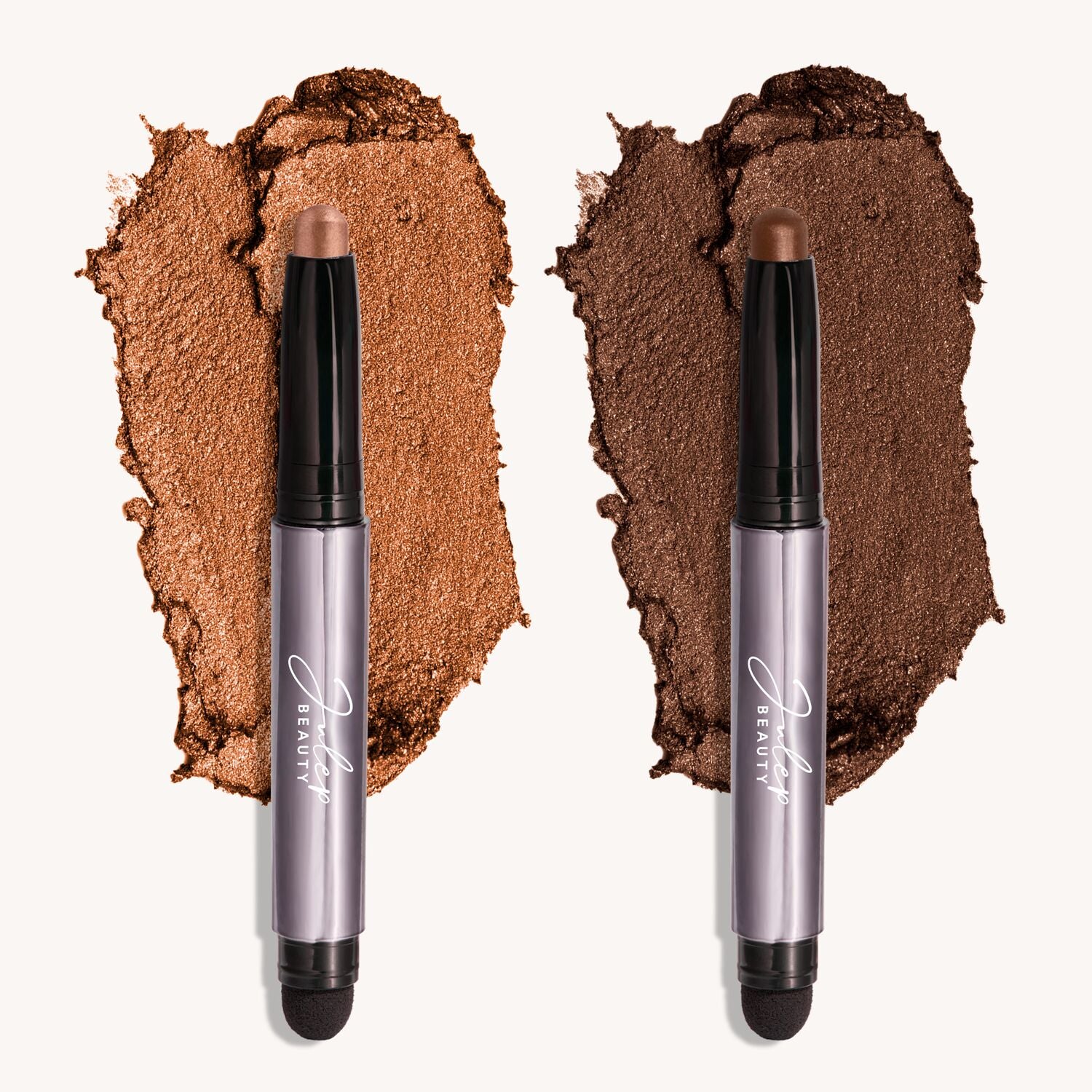 Julep Eyeshadow 101 Crème-to-Powder Eyeshadow Stick Duo, Copper Shimmer & Cocoa Shimmer