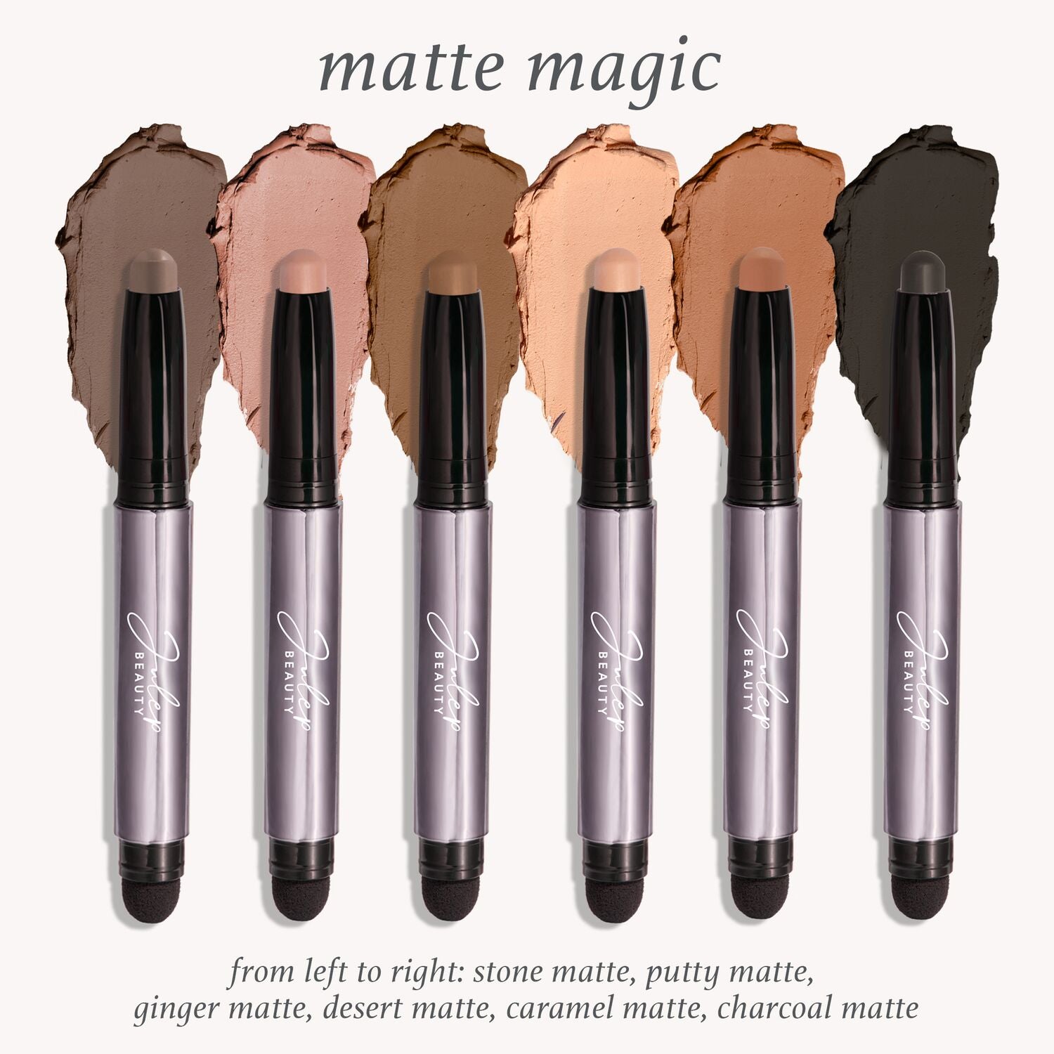 Matte Magic - Eyeshadow 101 Crème to Powder Waterproof Eyeshadow Stick Set (6 PC)