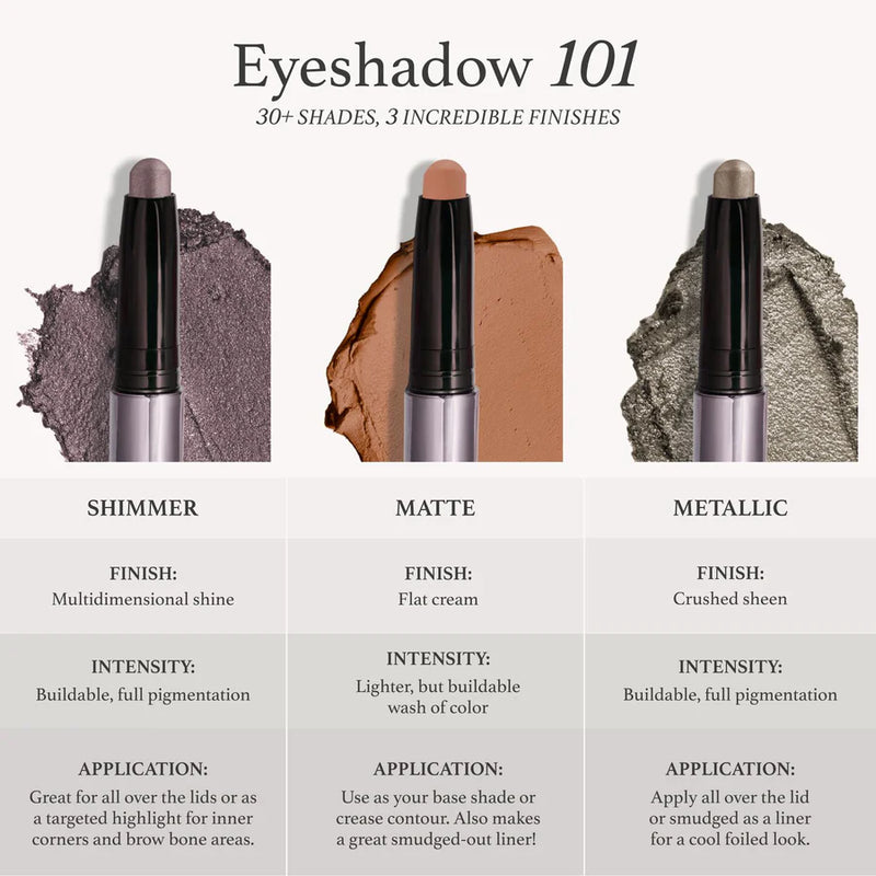 Eyeshadow 101  Crème-to-Powder Eyeshadow Stick: 6 Piece Neutral Glow
