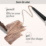 Julep Brow 101 Waterproof Pencil and Tinted Gel  is a two in one. First the pencil fills in your arches and then the gel sets the shape