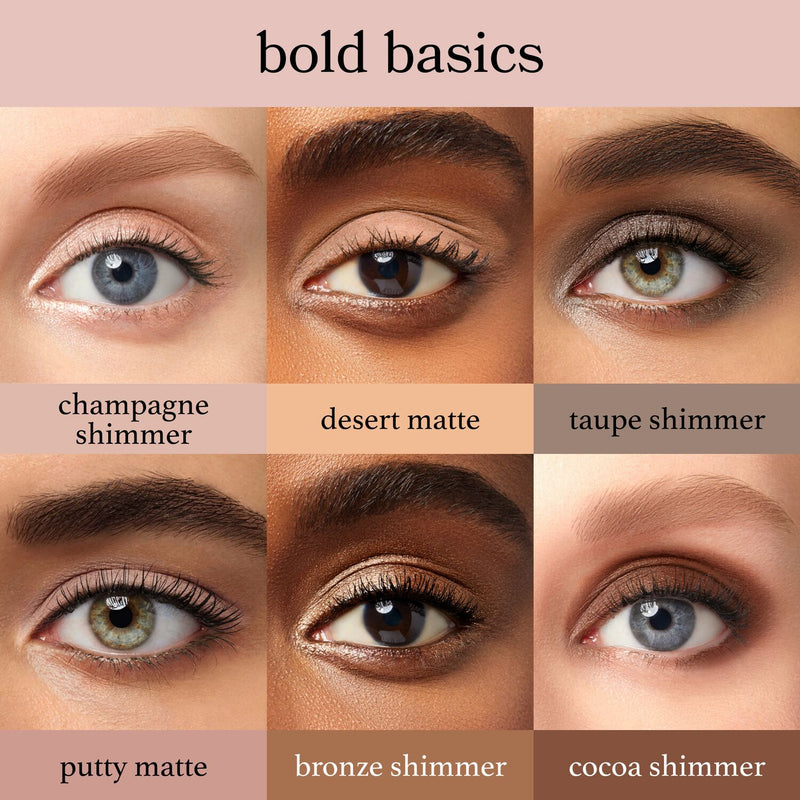 Bold Basics 6 Piece Eyeshadow 101 Crème to Powder Waterproof Eyeshadow Stick Set