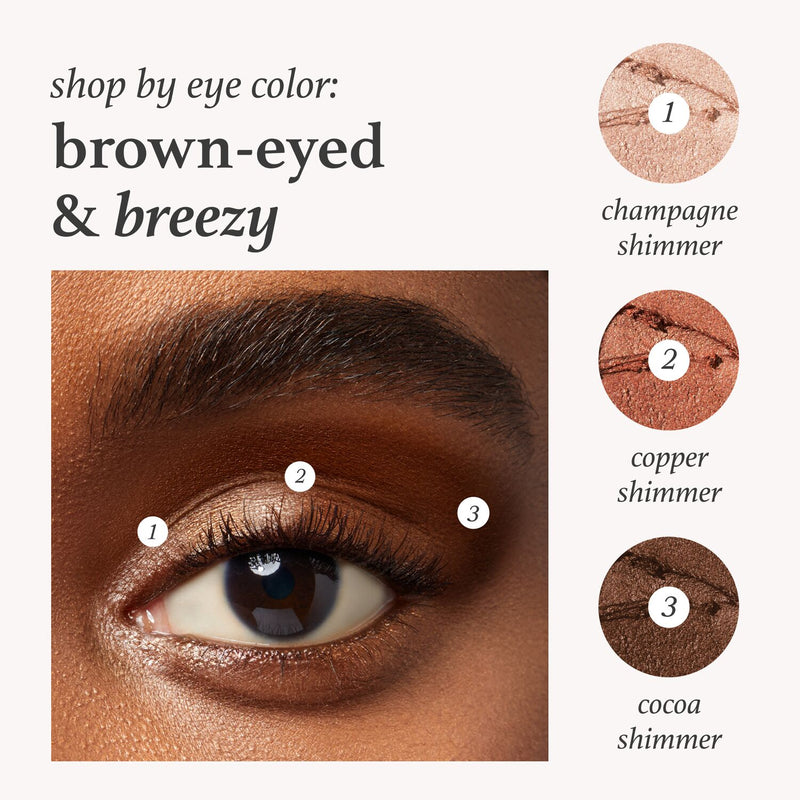 Brown-Eyed & Breezy: Eyeshadow 101 Crème-to-Powder Eyeshadow Stick Trio