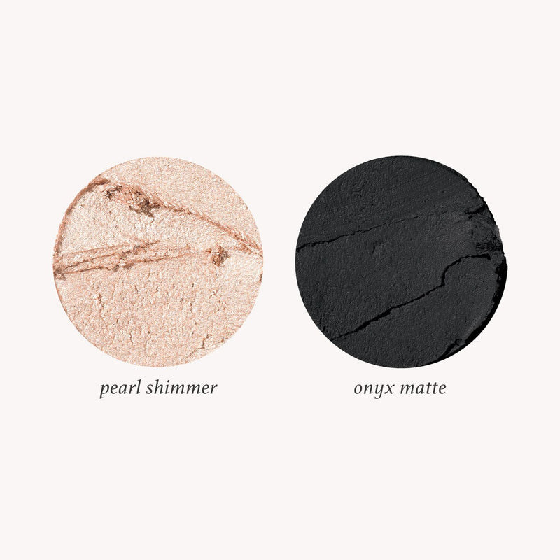 Eyeshadow 101 Crème-to-Powder Eyeshadow Stick Duo, Pearl Shimmer & Onyx Matte