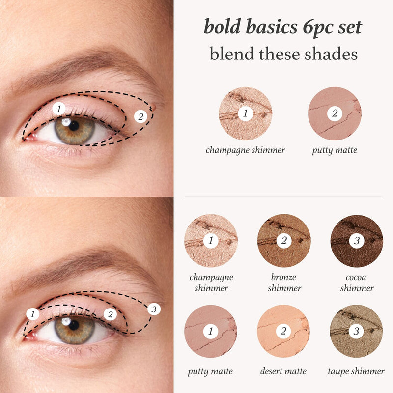 Bold Basics - Eyeshadow 101 Crème to Powder Waterproof Eyeshadow Stick Set (6 PC)