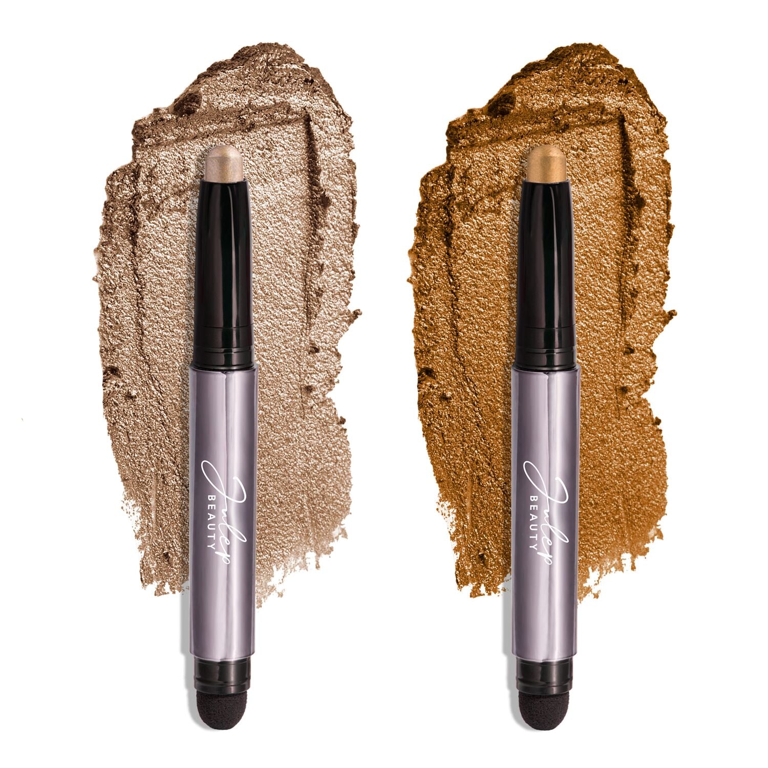 Eyeshadow 101 Crème to Powder Eyeshadow Stick Duo Silver Moonlight Metallic & Honey Metallic