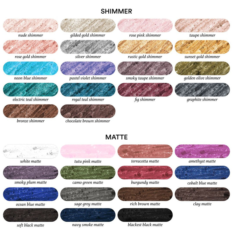 Julep When Pencil Met Gel All-Day Eyeliner shade chart