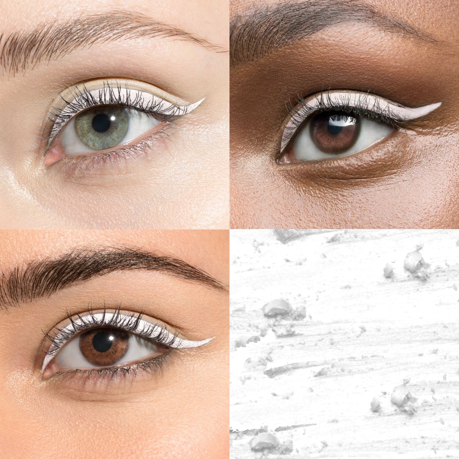 Julep When Pencil Met Gel All-Day Eyeliner in White Matte on model grid