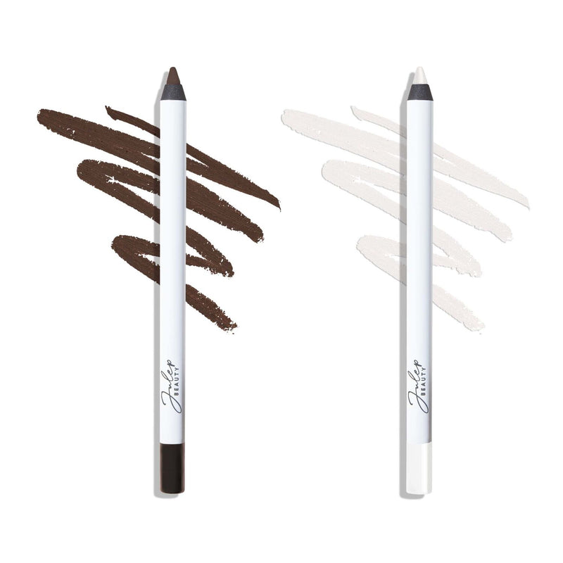 When Pencil Met Gel All-Day Eyeliner Duo, in Rich Brown and White Matte
