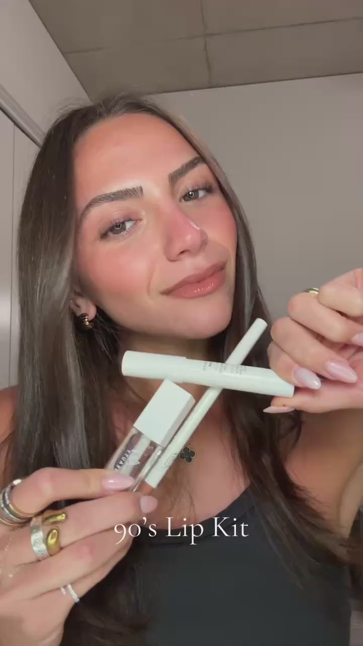 Load video: 90&#39;s Lip Kit: Liner, Gloss, and Balm