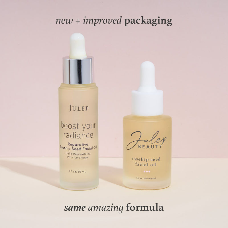 Julep Rosehip Seed Facial Oil Lightweight Nourishing Moisturizer has new packaging but the same formula