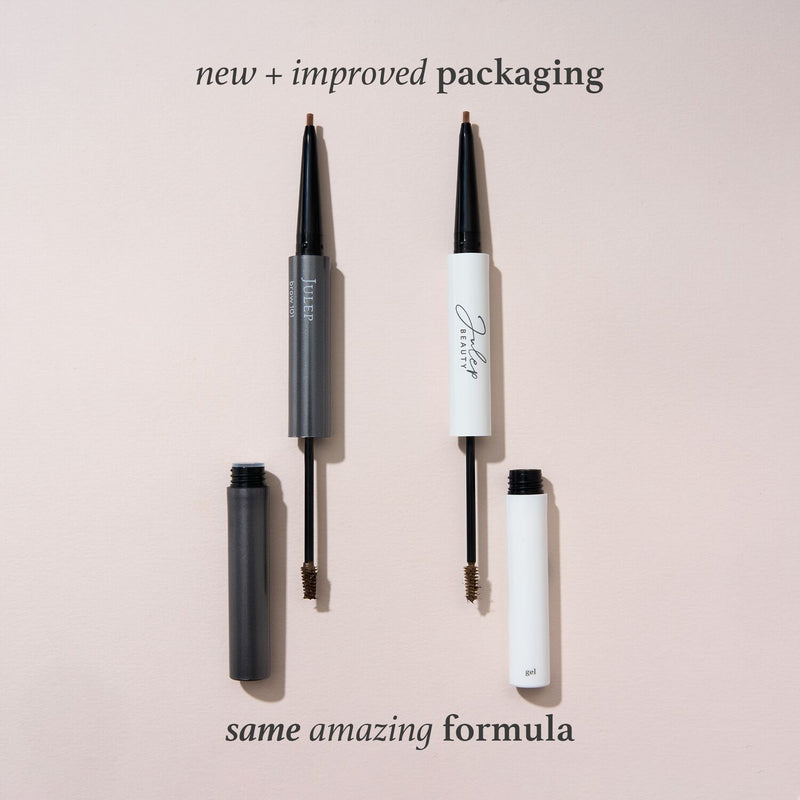 Julep Brow 101 waterproof pencil and Tinted Gel  new & Improved packaging with the same amazing formula 