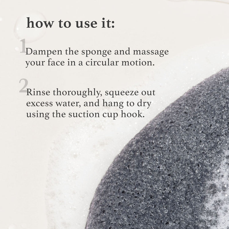 Charcoal Konjac Face Sponge Exfoliating Cleansing Tool