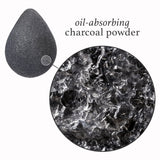 Charcoal Konjac Face Sponge Exfoliating Cleansing Tool
