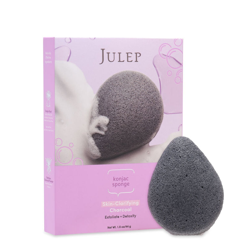 Charcoal Konjac Face Sponge Exfoliating Cleansing Tool soldier image 